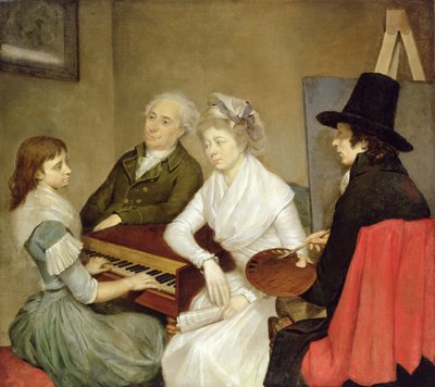 Autoportrait avec famille - Georg Ludwig Eckhardt